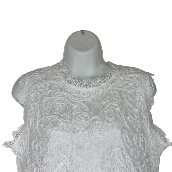 Chicwish White Lace Elegant Feminine Sleeveless Crop Top XXL - Picture 4 of 14